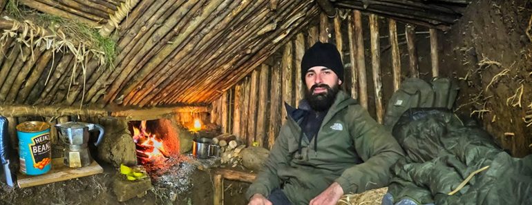 Solo Overnight in earth shelter