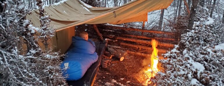 Winter Camping in Snow Storm with Survival Shelter & Bushcraft Winter Camping in Snow Storm with Survival Shelter & Bushcraft