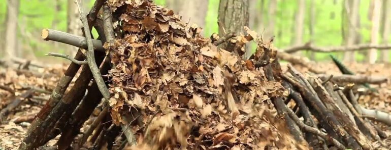 Easy Survival Shelter (Stay Warm and Dry)