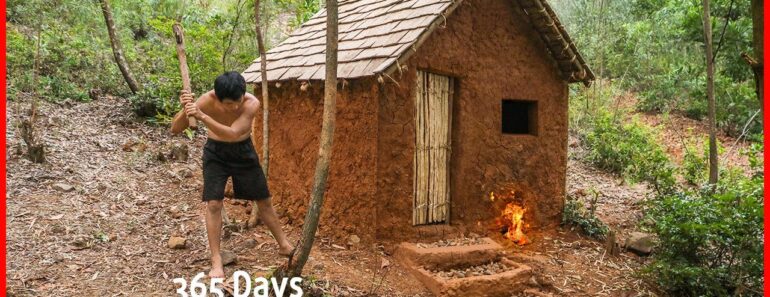 365 Days How I Survival, Cooking And Building In The