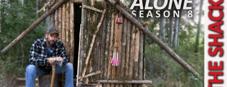Bushcraft SURVIVAL Shelter with Fireplace – Complete Build, ALONE Season 8