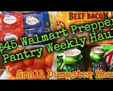 $45 Walmart Prepper Pantry Haul/Dumpster Potato Extravaganza/Dumpster Food/Keep Prepping Don’t