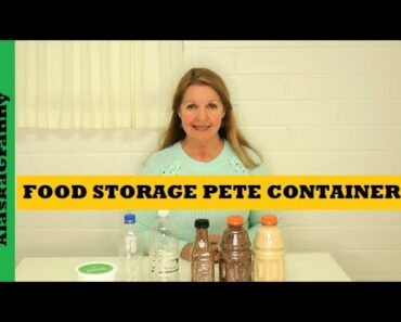 Prepper Pantry Food Storage Food in Recycled Plastic Containers PETE