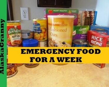 Emergency Food Storage Meal Plan For A Week